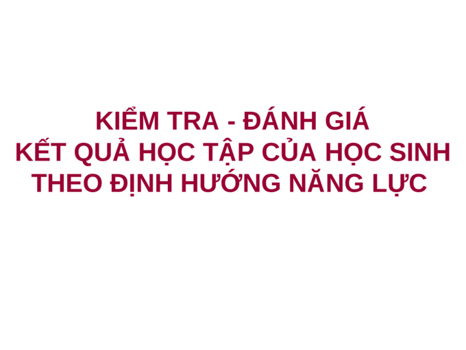 Doi moi kiem tra danh gia ket qua hoc tap cua hoc sinh